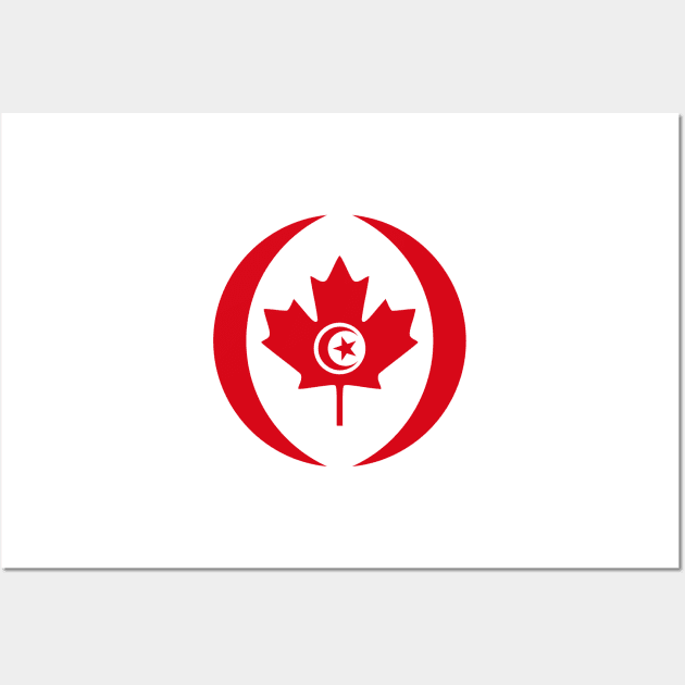 Tunisian Canadian Multinational Patriot Flag Series Wall Art by Village Values